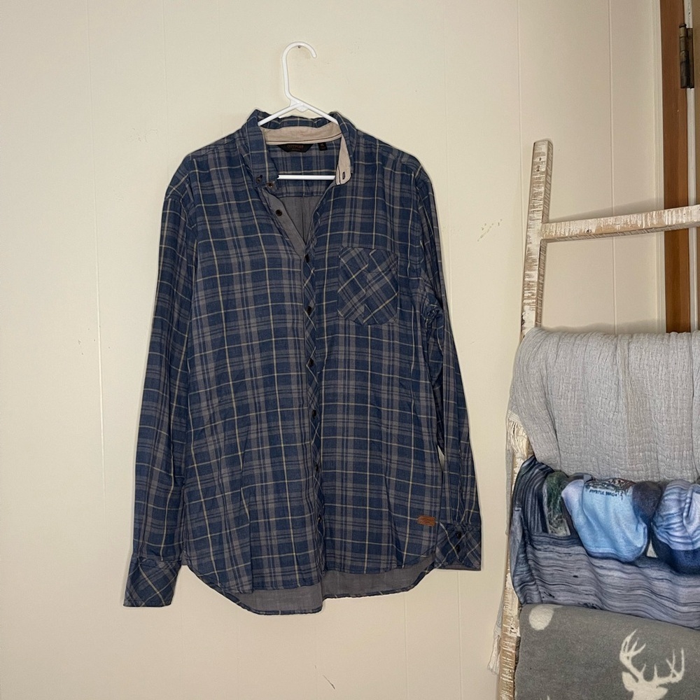 Men’s Gently Worn Blue Button-Down Shirt | XL | Outpost